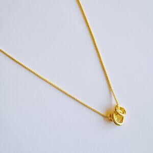 Trio Oval Pendant Necklace - Gold Layering Necklace